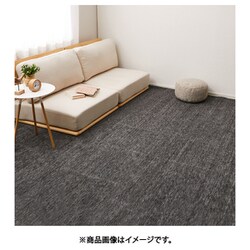 ペットにやさしい平織カーペット ラウム 本間3畳 191×286 ブラック