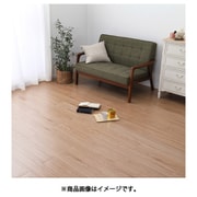 貼ってはがせる ウッド調フロアタイル 12枚組 1畳分 91.4×15.2×0.3 ベージュ
