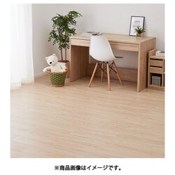 貼ってはがせる ウッド調フロアタイル 72枚組 6畳分 91.4×15.2×0.3 ライトベージュ