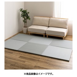 水拭きできる い草風置き畳 おぼろ 同色6枚組 82×82×2.5 ブルー
