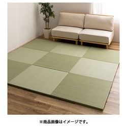 水拭きできる い草風置き畳 おぼろ 同色9枚組 82×82×2.5 グリーン