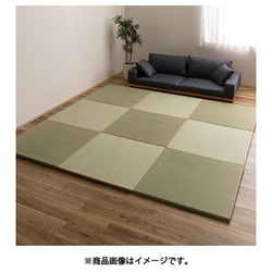 新素材で丈夫 ハイブリッド置き畳 綾瀬 6枚組 82×82×2.5 ナチュラル