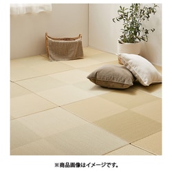 水拭きできる い草風置き畳 市松模様 12枚組 82×82×2.5 グリーン