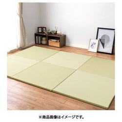 水拭きできる い草風置き畳 綾模様 同色6枚組 82×82×2.5 グリーン