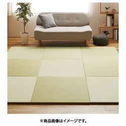 水拭きできる い草風置き畳 綾模様 同色12枚組 82×82×2.5 グリーン