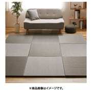 水拭きできる い草風置き畳 綾模様 同色12枚組 82×82×2.5 グレー