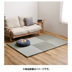 カラーの選べる軽量置き畳 紗彩 同色6枚組 65×65×2.5 ブルー
