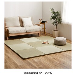 カラーの選べる軽量置き畳 紗彩 同色9枚組 65×65×2.5 ナチュラル