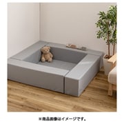 チョコキッズ L/GY キッズコーナー コソウ ブロック:100×20×高さ24cm マット:80×80×厚み2cm ライトグレー