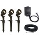 投光ライト（SP-02-4）×3台 ＋ Aトランス（DJ-60-12W-1）×1台 ＋専用ケーブル10m（16/2C-10m）×1本 A-2
