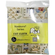NNF-19C BE [ナニコレシリーズ 生地 オックス ドットピクチャーマップ 52cm巾×1mカット ベージュ]