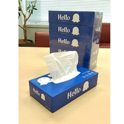 Hello ボックスティッシュ 青 Amazon.co.jp: 【箱売り】ユニバーサル・ペーパー ハロー
