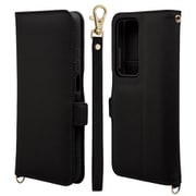 8474OA3BHSBK [OPPO A3 5G 用 手帳型 カード入れ おしゃれ スタンド機能 シンプル ハンドストラップ付き マグネット式 オッポ ブラック]