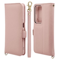 8475OA3BHSLPK [OPPO A3 5G 用 手帳型 カード入れ おしゃれ スタンド機能 シンプル ハンドストラップ付き マグネット式 オッポ ライトピンク]