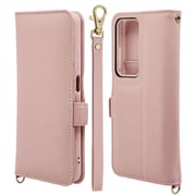 8475OA3BHSLPK [OPPO A3 5G 用 手帳型 カード入れ おしゃれ スタンド機能 シンプル ハンドストラップ付き マグネット式 オッポ ライトピンク]