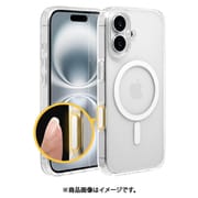8574IP461HPMCCL [iPhone 16用 ハイブリッドケース カバー ハイブリッド 衝撃吸収 強い 頑丈 Magsafe対応 クリア TPU＋PC]