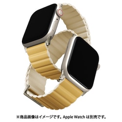 UNIQ-45MM-REVPCYELIVY [シーンで切り替える 本革×シリコン リバーシブルスタイル。Apple Watchバンド Revix PREMIUM EDITION]
