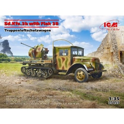 35455 1/35 ドイツ Sd.Kfz.3b w/ Flak 38 AA Gun [組立式プラスチックモデル]