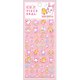 限定 カットピースシール フワフワらびちゃん ピンク 127444