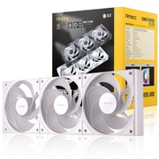 ARGB対応120mm逆回転ケースファン/3個入/デイジーチェーン/ホワイト C120R ARGB White3PK