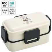 PFLW4AG [抗菌2段ふわっと弁当箱 PEANUTS SNOOPY バッジ]