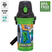 抗菌直飲プラワンタッチボトル 480ml マインクラフト 25 PSB5SANAG