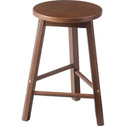 スツール ブラウン W33×D33×H45.5cm 【組立式】 HOW-009BR