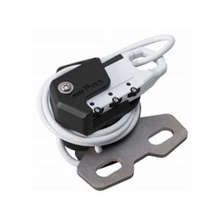 ヘルメット用ワイヤーロック ハンドルクランプ取付 ストレート ホワイト MF-4768