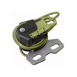 ヘルメット用ワイヤーロック ハンドルクランプ取付 ストレート オリーブ MF-4771
