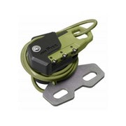 ヘルメット用ワイヤーロック ハンドルクランプ取付 ストレート オリーブ MF-4771