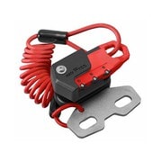 ヘルメット用ワイヤーロック ハンドルクランプ取付 コイル レッド MF-4774