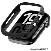 AWB2404 [Apple Watch Series 10（42mm）用 Air Case 600Dアラミド繊維 ブラック/グレーツイル柄]