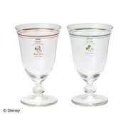BHK318-SET-RD/GR [限定 ディズニー ダイナー グラス 2個 セット 容量約270ml ドリンク パフェ レッド × グリーン]