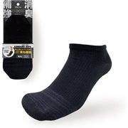 消臭ソックス コーデュラ・デオセル 黒 L 約25~27cm 先丸 くるぶし丈8cm #4460