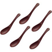多用レンゲ 5本セット 約長さ16.2cm×幅3.8cm×高さ3.5cm 朱 MR-11-NR
