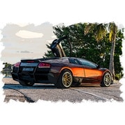 EM336U 1/43 ランボルギーニ ムルシエラゴ LP670-4 Super Veloce 2009 マローネエクリプシス ダックテールスポイラー [レジンキャストミニカー]