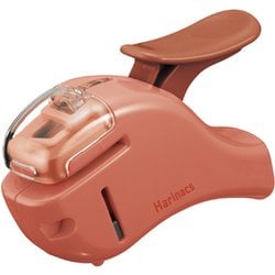 針なしステープラー ハリナックス コンパクトアルファ サーモンピンク SLN-MSH305VP