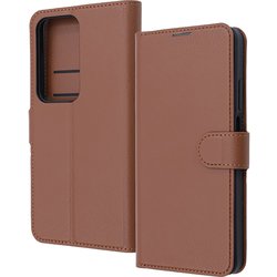 OPPO A3 5G Like standard 耐衝撃 マグネットベルト シンプル 手帳型レザーケース ブラウン RT-OPA3ELC1/DK