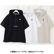 ゴルフウェア メンズ ハーフジップ プルオーバーフーディ 半袖 サイズ:5 ホワイト 012-5121001-030-5