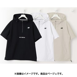 ゴルフウェア メンズ ハーフジップ プルオーバーフーディ 半袖 サイズ：5 ベージュ 012-5121001-041-5