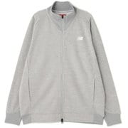 012-5162001-020-3 [ゴルフジャケット メンズ 軽量ダンボールニット×裏メッシュ スウェット スタンドフルジップブルゾン サイズ：3 グレー]