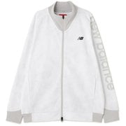 012-5162001-033-6 [ゴルフジャケット メンズ 軽量ダンボールニット×裏メッシュ スウェット スタンドフルジップブルゾン サイズ：6 ホワイト]