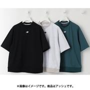 ゴルフシャツ メンズ スウェット ハーフスリーブ クルーネック ポロシャツ 5分袖 サイズ:4 アッシュ 012-5164001-031-4