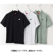 ゴルフシャツ メンズ シャドープリント 半袖 カラーシャツ サイズ:7 カーキ 012-5168001-180-7