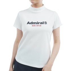 ADLA518 [ゴルフ レディース CARAT ロゴプリントモックシャツ Lサイズ WHT]