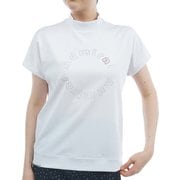 ADLA523 [ゴルフ レディース 25S メタリックロゴ カノコモックシャツ Lサイズ WHT]