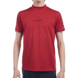 ADMA516 [ゴルフ メンズ 25S フラッグ モックネックシャツ Mサイズ RED]