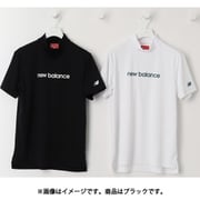 ゴルフシャツ メンズ ダブルチェック柄 半袖 モックネックプルオーバー サイズ:4 ブラック 012-5166003-010-4