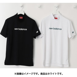 ゴルフシャツ メンズ ダブルチェック柄 半袖 モックネックプルオーバー サイズ：7 ホワイト 012-5166003-030-7