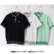ゴルフシャツ メンズ ハーフスリーブ ニット ポロシャツ サイズ:5 ホワイト 012-5175001-030-5